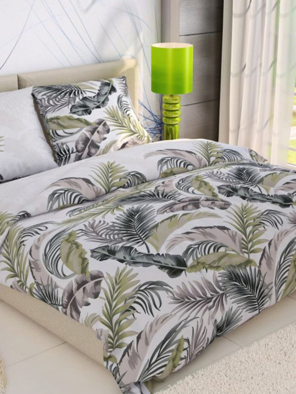 Kvalitex Френско памучно спално бельо DELUX 240x200, 70x90cm PALMA бяло