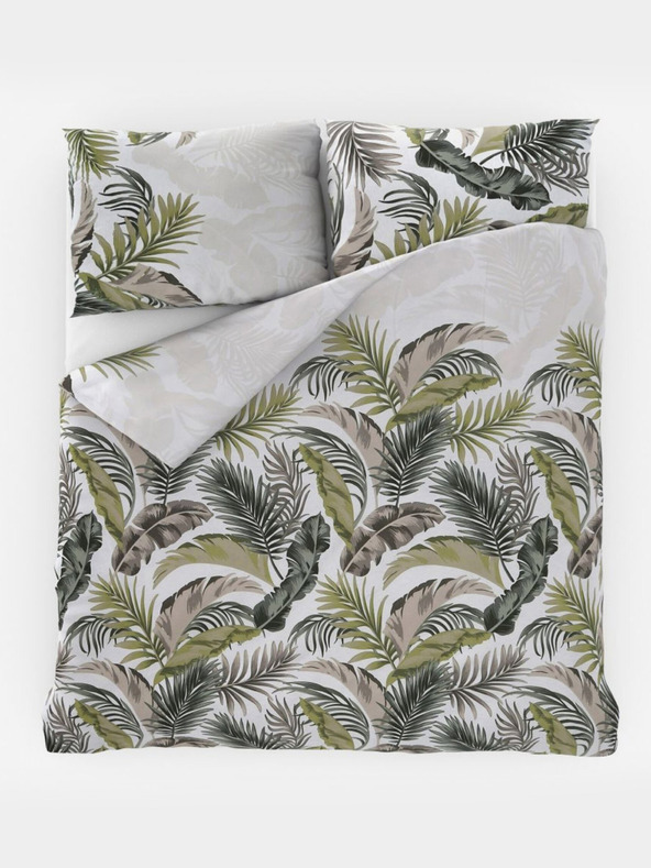 Kvalitex Френско памучно спално бельо DELUX 240x200, 70x90cm PALMA бяло