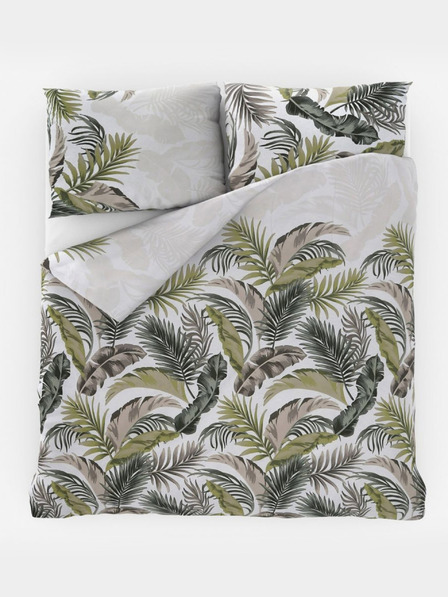 Kvalitex Френско памучно спално бельо DELUX 240x200, 70x90cm PALMA бяло