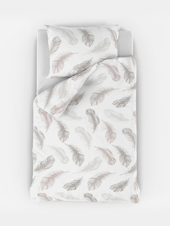 Kvalitex Памучно спално бельо за детско креватче Shelby бяло