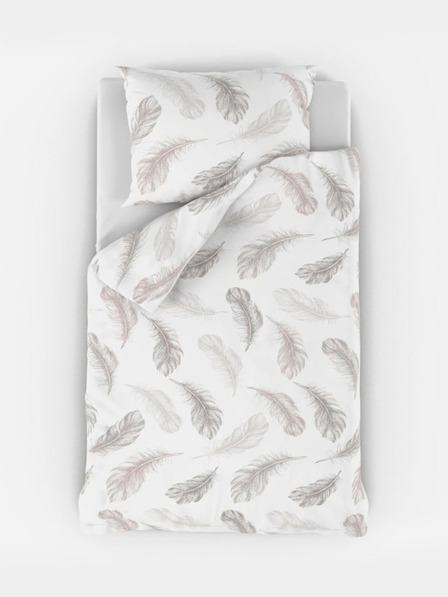 Kvalitex Памучно спално бельо за детско креватче Shelby бяло