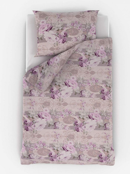 Kvalitex Френско памучно спално бельо Provence Collection 220x200, 70x90cm Margot purple Qualitex