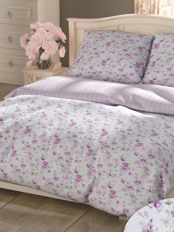 Kvalitex Френско памучно спално бельо PROVENCE COLLECTION 240x200, 70x90cm VIENTO розово