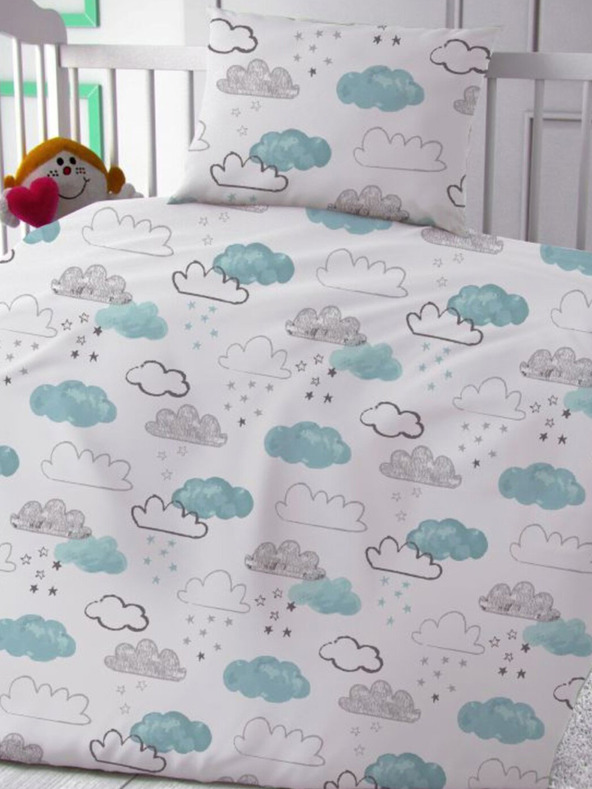 Kvalitex Памучно спално бельо за детско легло Nebíčko