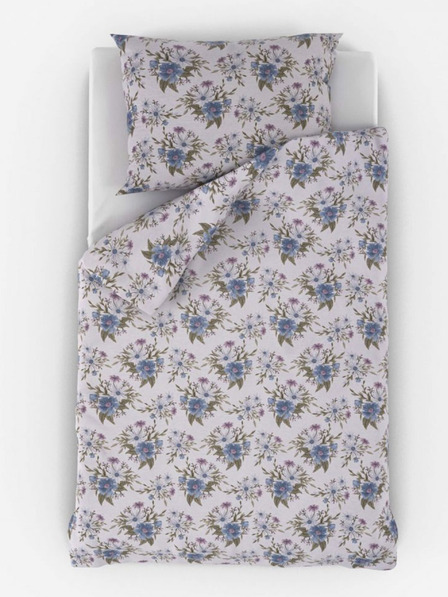 Kvalitex Френско памучно спално бельо Provence Collection 220x200, 70x90cm Elisa синьо Kvalitex