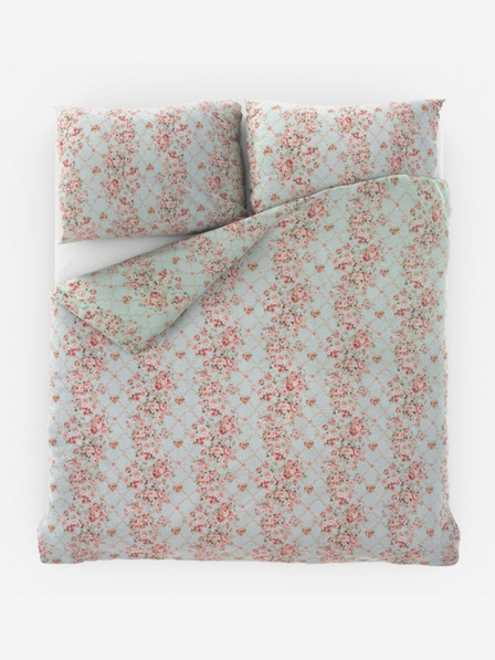 Kvalitex Френско памучно спално бельо Provence Collection 220x200, 70x90cm Rosalie green Qualitex