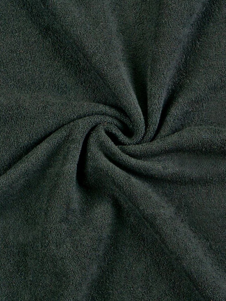 Kvalitex Фротиран чаршаф 220x200 см черен Kvalitex