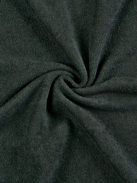 Kvalitex Фротиран чаршаф за единично легло 90x200 см черен Kvalitex