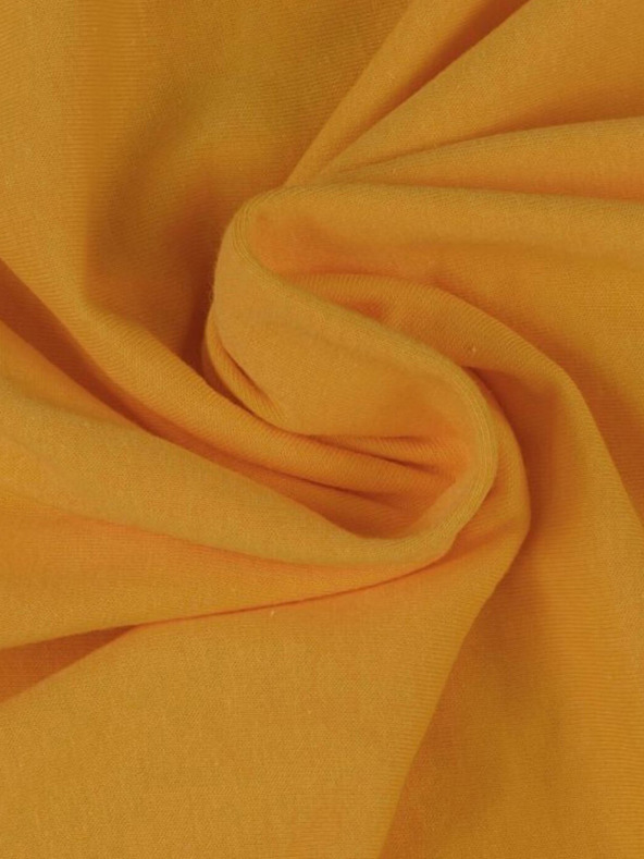 Kvalitex Джърси чаршаф за двойно легло 180x200cm тъмножълт