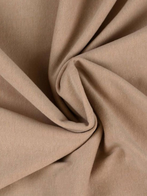 Kvalitex Джърси чаршаф за двойно легло 200x200cm светло бежов