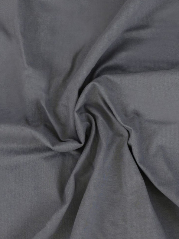 Kvalitex Джърси чаршаф с ликра за единично легло 90х200см тъмно сив Kvalitex