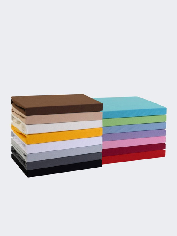 Kvalitex Jersey чаршаф за единично легло 120x200см бял