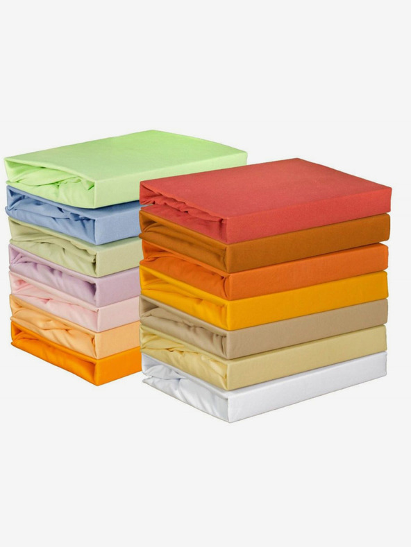 Kvalitex Джърси чаршаф за двойно легло 220x200cm оранжев