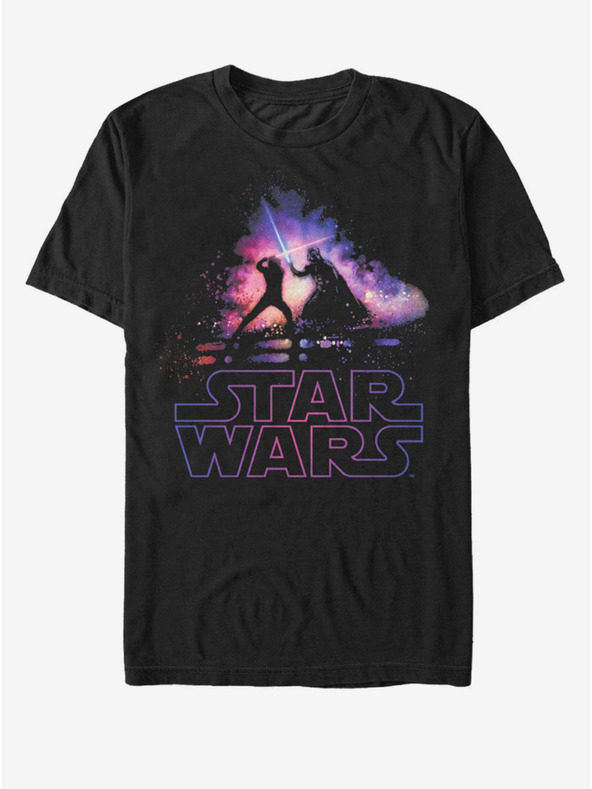 ZOOT.Fan Черна мъжка тениска Star Wars Crossing Sabers