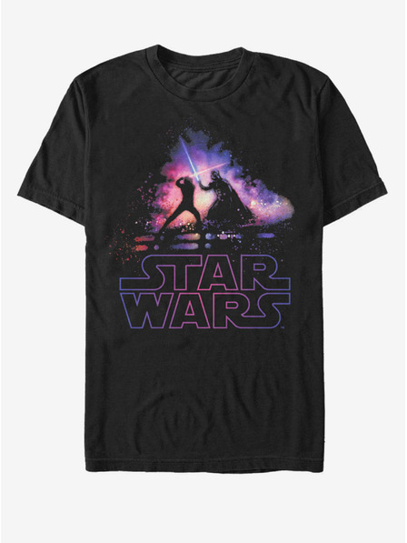 ZOOT.Fan Черна мъжка тениска Star Wars Crossing Sabers