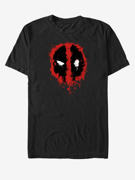 ZOOT.Fan Черна унисекс тениска Marvel Deadpool Splatter Icon