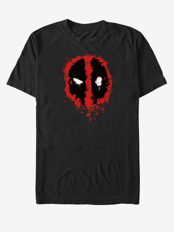 ZOOT.Fan Черна унисекс тениска Marvel Deadpool Splatter Icon