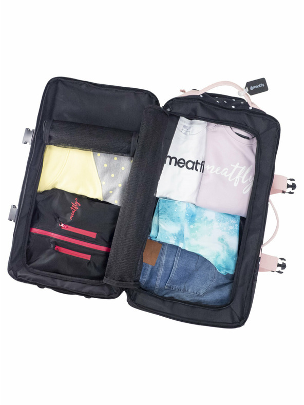 Meatfly Meatfly куфар Contin White Dot / Powder Pink | Черен | Обем 100 л