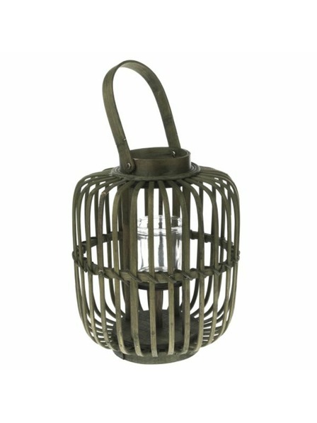 Casa de Engel Бамбуков фенер със стъкло - зелен, 0/4