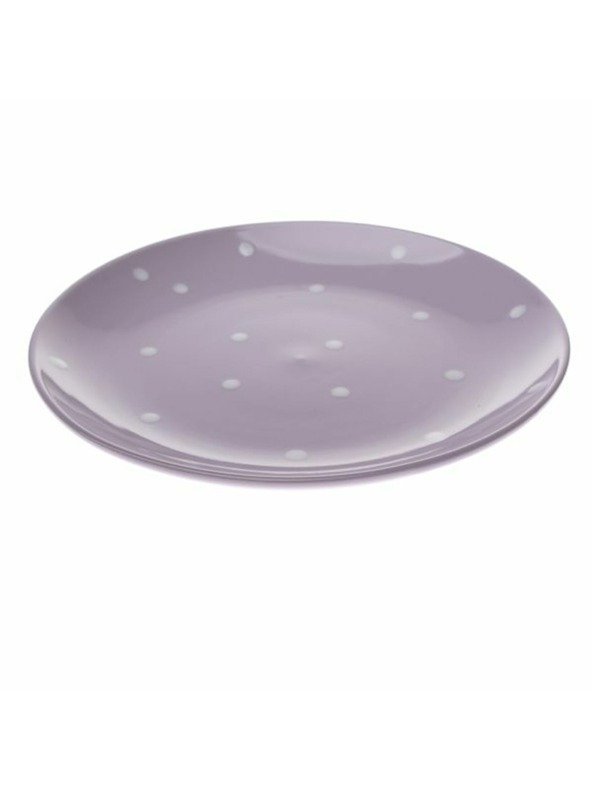 Casa de Engel Керамична чиния - лилава на точки, 6/24