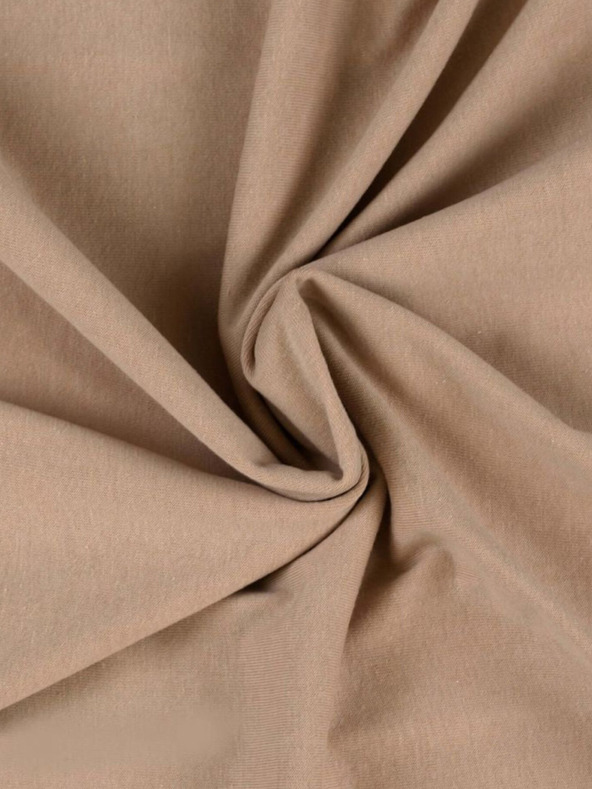 Kvalitex Джърси чаршаф 90x200cm светло бежов Kvalitex