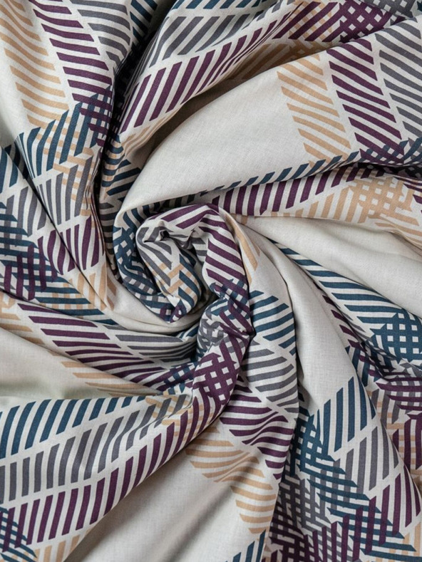 Kvalitex Памучен разтегателен чаршаф 180x200cm каре Kvalitex