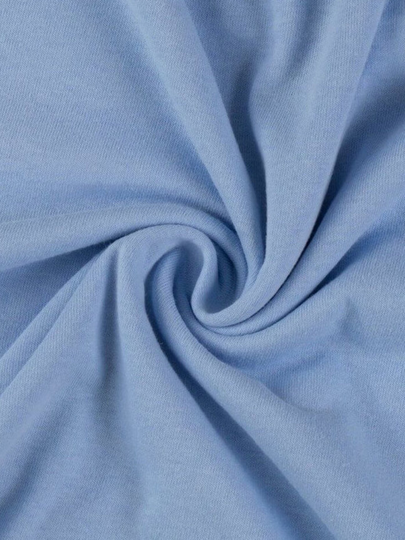 Kvalitex Единичен чаршаф от жарсе 90x200cm светлосин