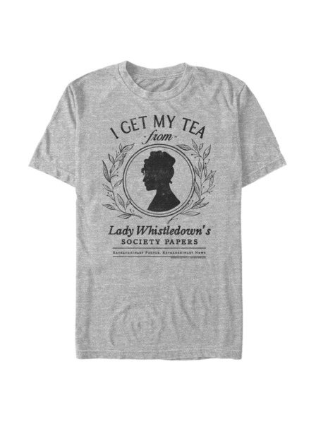 ZOOT.Fan Сива мъжка тениска на Netflix Whistledown Tea