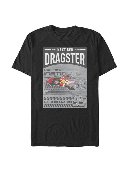 ZOOT.Fan Черна мъжка тениска Pixar Dragster Gen