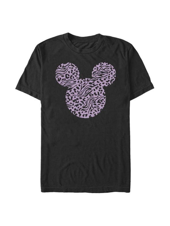 ZOOT.Fan Черна мъжка тениска Disney Mickey Zebra Cheeta Fill