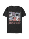 ZOOT.Fan Черна мъжка тениска с надпис Disney Classics Stitch Kanji