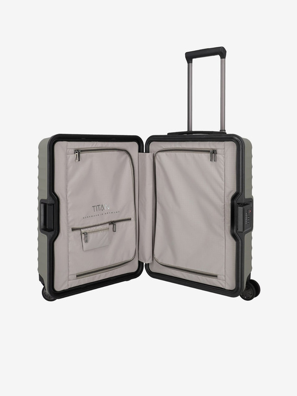 Titan Бежов пътнически куфар Titan Litron Frame S