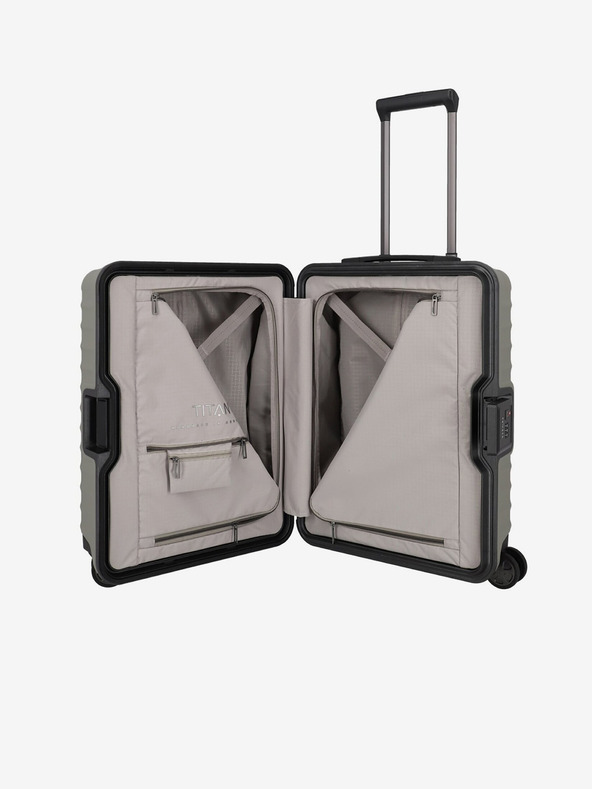 Titan Бежов пътнически куфар Titan Litron Frame S