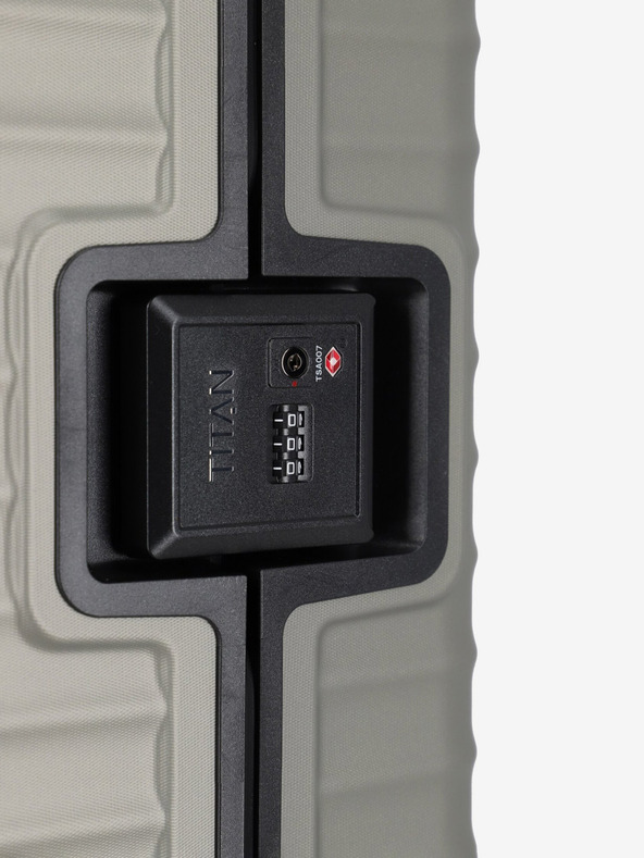 Titan Бежов пътнически куфар Titan Litron Frame S