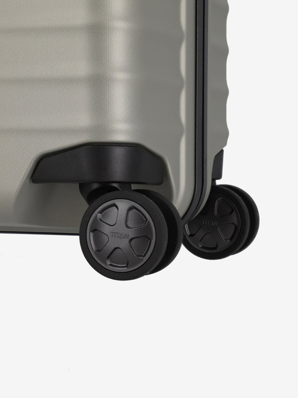 Titan Бежов пътнически куфар Titan Litron Frame S