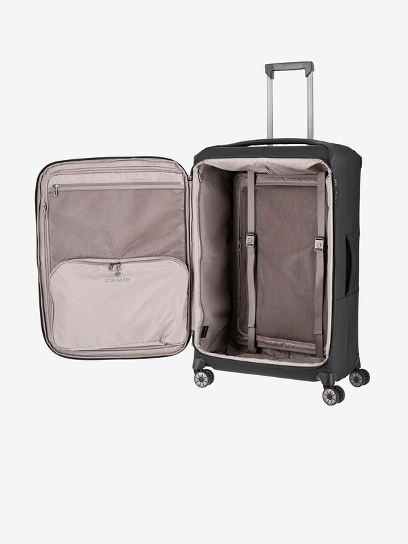 Travelite Черен пътнически куфар Travelite Priima L