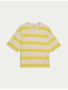 Marks & Spencer Тениска на райета от чист памук Marks & Spencer жълта