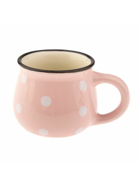 Casa de Engel Керамична чаша - лососова с точки, 75ml, 24/144