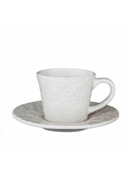 Casa de Engel Керамична чаша с чинийка с цветя, 4/24