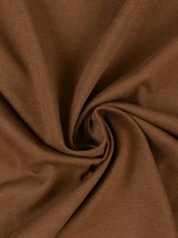 Kvalitex Единичен чаршаф от жарсе 100x200cm тъмнокафяв