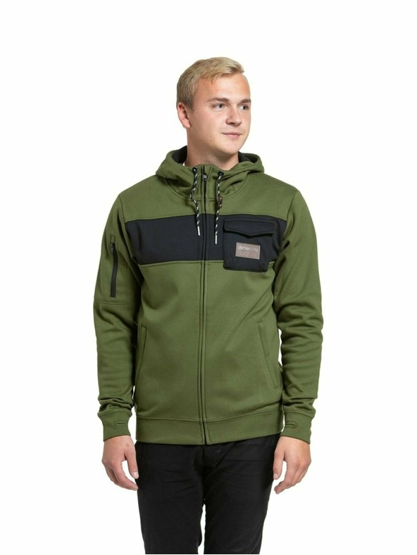 Meatfly Meatfly мъжки технически суитшърт Josh Olive | Зелена | Размер