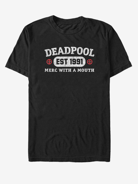 ZOOT.Fan Черна унисекс тениска Marvel Athletic Merc