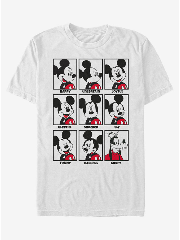 ZOOT.Fan Бяла мъжка тениска Disney Mickey Mood