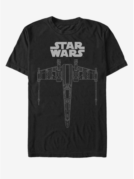 ZOOT.Fan Черна мъжка тениска Star Wars X-wing Dash