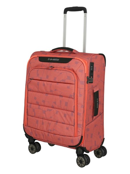 Travelite Пътен куфар Travelite Skaii 4w S Print Peach