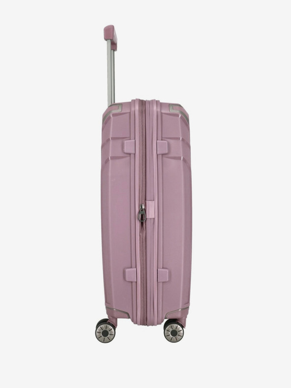 Travelite Розов дамски куфар Travelite Elvaa 4w M Rosé