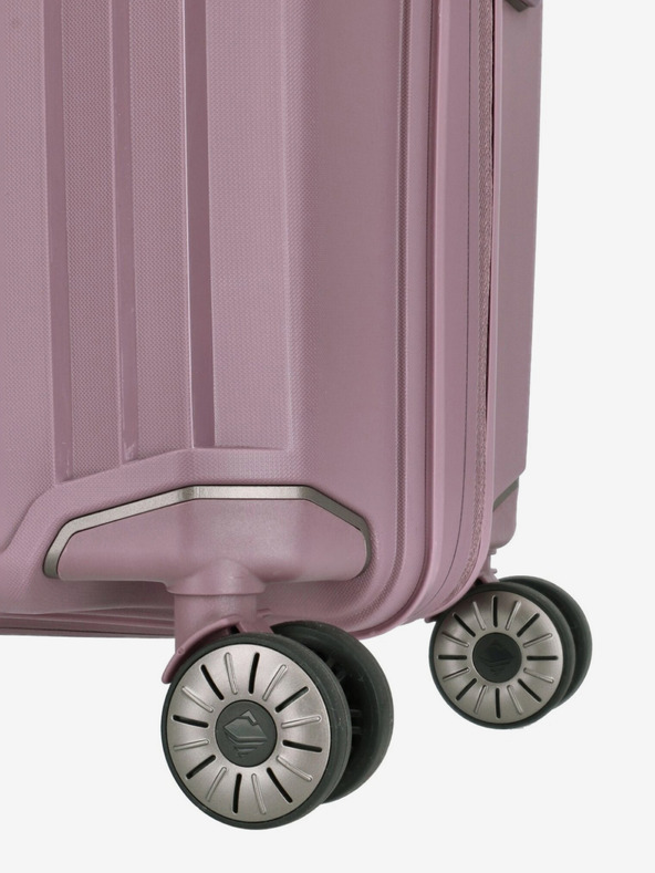 Travelite Розов дамски куфар Travelite Elvaa 4w M Rosé