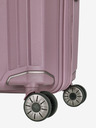Travelite Розов дамски куфар Travelite Elvaa 4w M Rosé