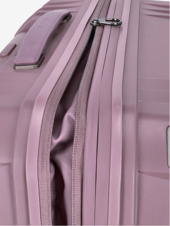 Travelite Комплект от три дамски куфара за пътуване в розово Travelite Elvaa 4w S,M,L Rosé