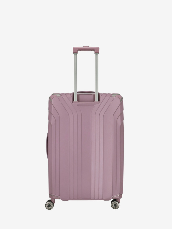 Travelite Комплект от три дамски куфара за пътуване в розово Travelite Elvaa 4w S,M,L Rosé